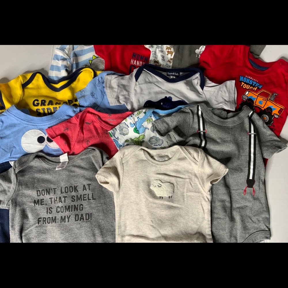 6 month boys bodysuits lot of 14